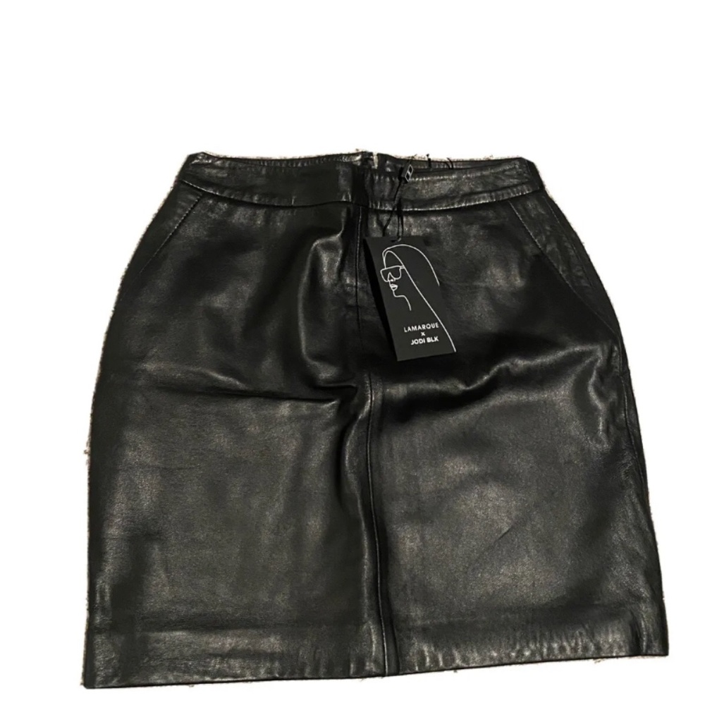 Lamarque Leather Skirt, 0